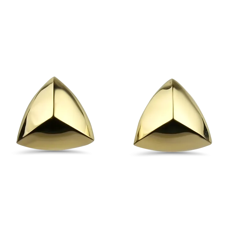 Estate 14k Yellow Gold Pyramid Stud Earrings