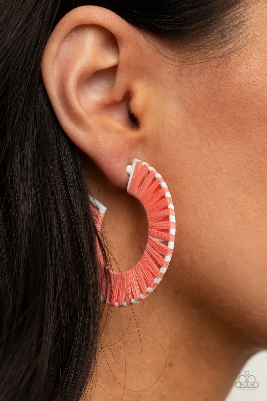Everybody Conga! Orange Paparazzi Earrings