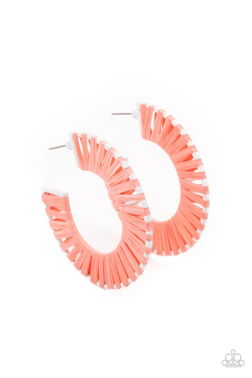 Everybody Conga! Orange Paparazzi Earrings