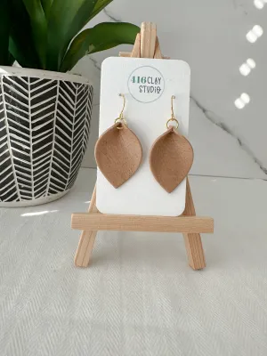 Faux Leather Earrings (two color options)