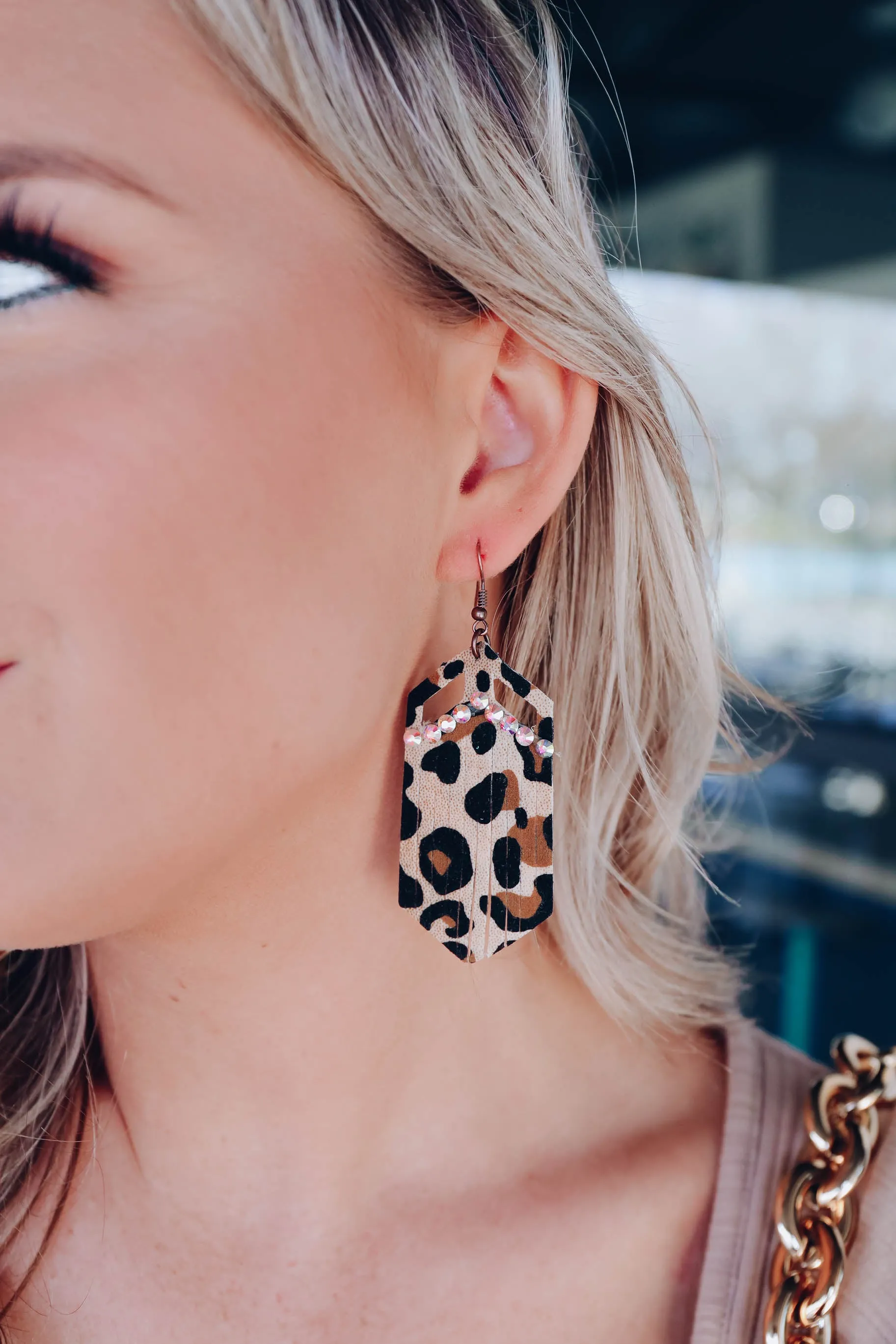 Fierce Vibes Leopard Earrings - AB