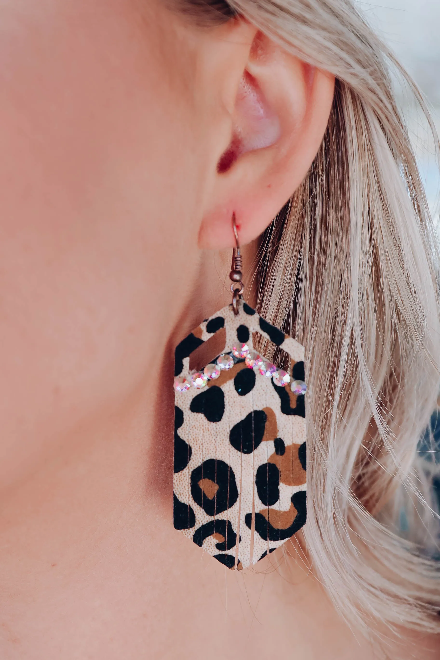 Fierce Vibes Leopard Earrings - AB