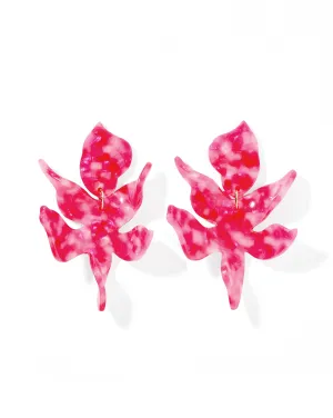 Flora Statement Earrings - Pink Party Punch