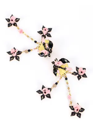 Flower Charm Dangle Earrings
