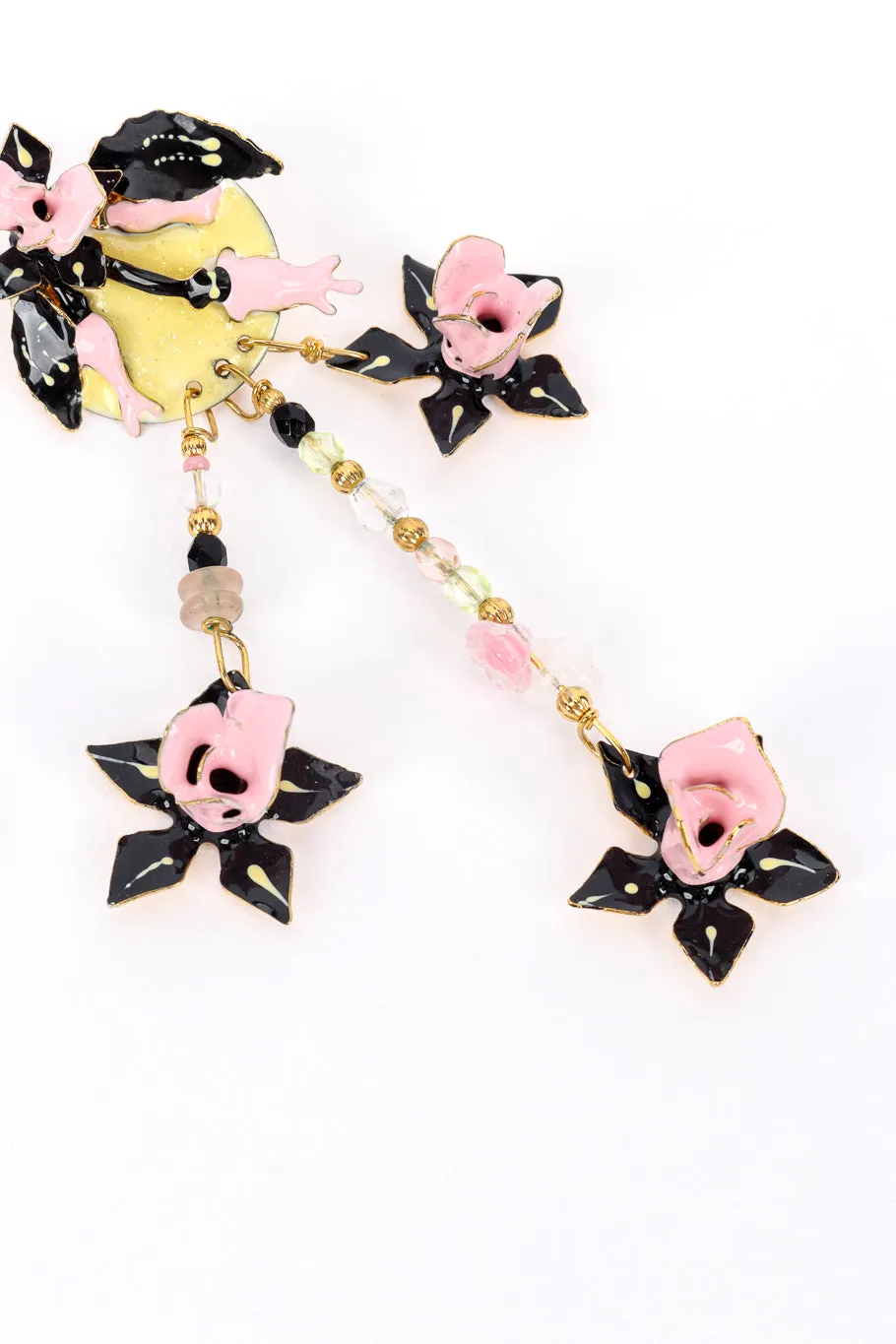 Flower Charm Dangle Earrings