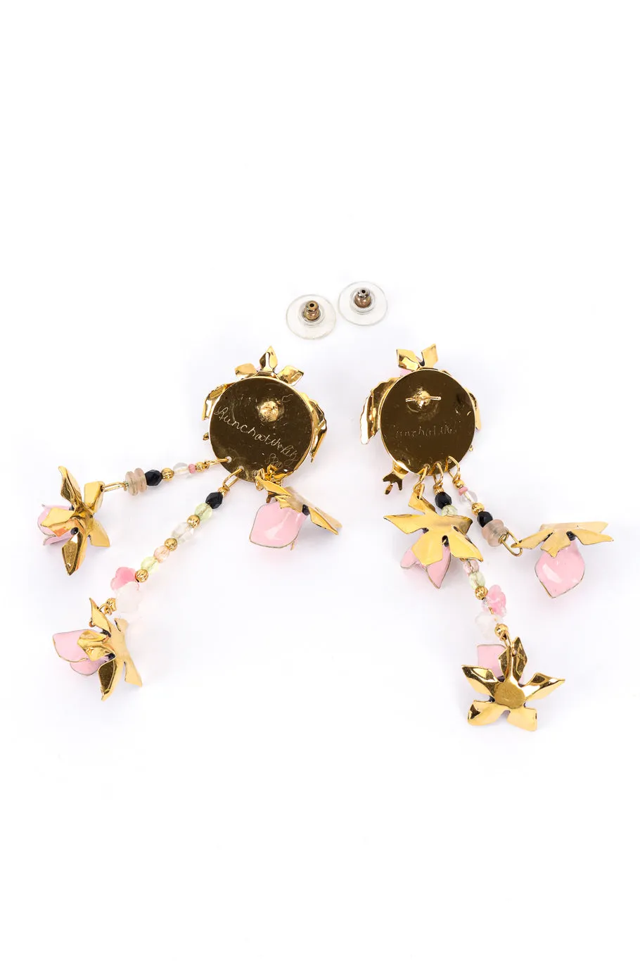 Flower Charm Dangle Earrings