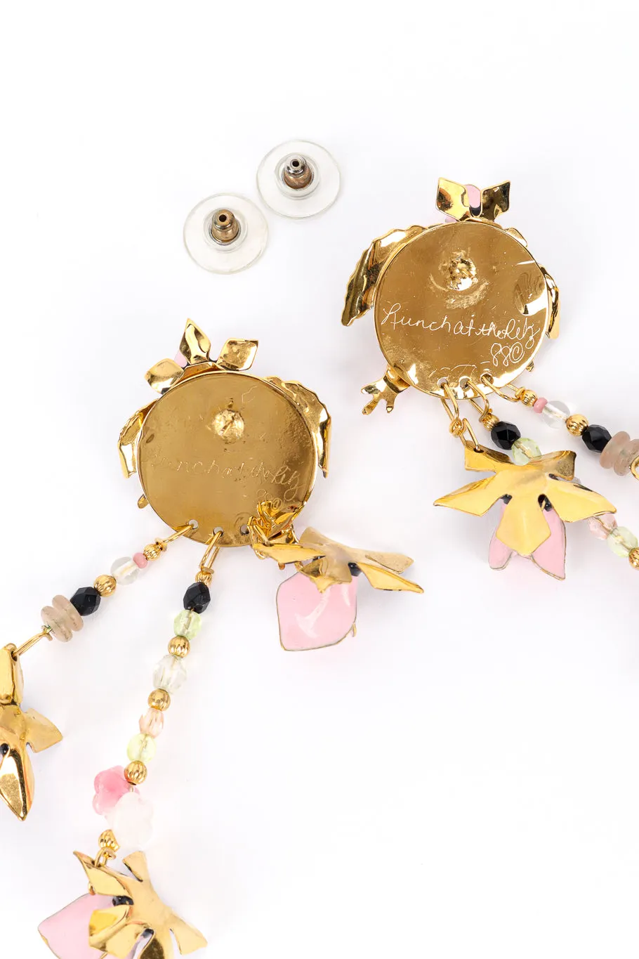 Flower Charm Dangle Earrings