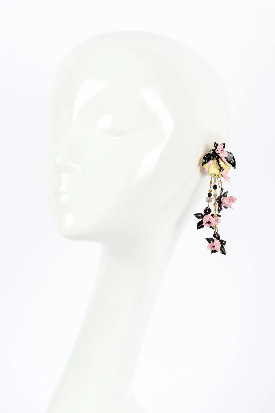Flower Charm Dangle Earrings