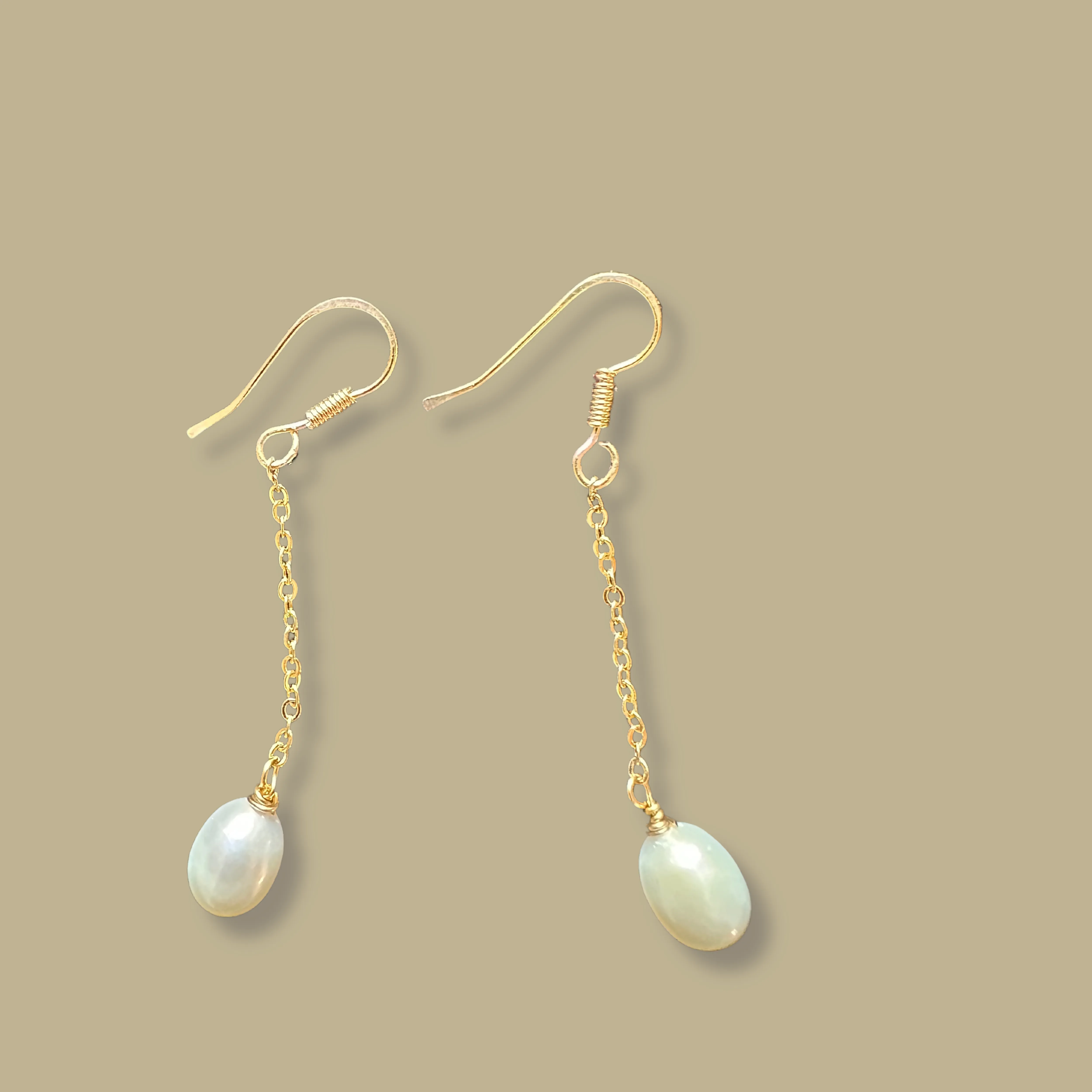 Freshwater Pearl Dangle Drop Earrings, Bridal Pearl Earrings, 24K Plated Dangle Earrings, Wedding Earrings, Bridesmaid Gift, Gift For Her