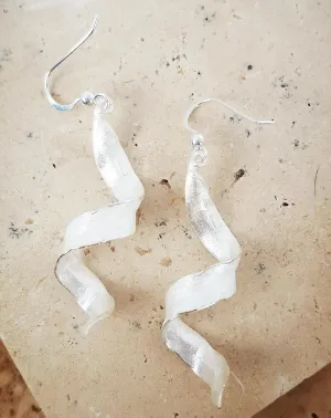 Frosted Curl Earrings
