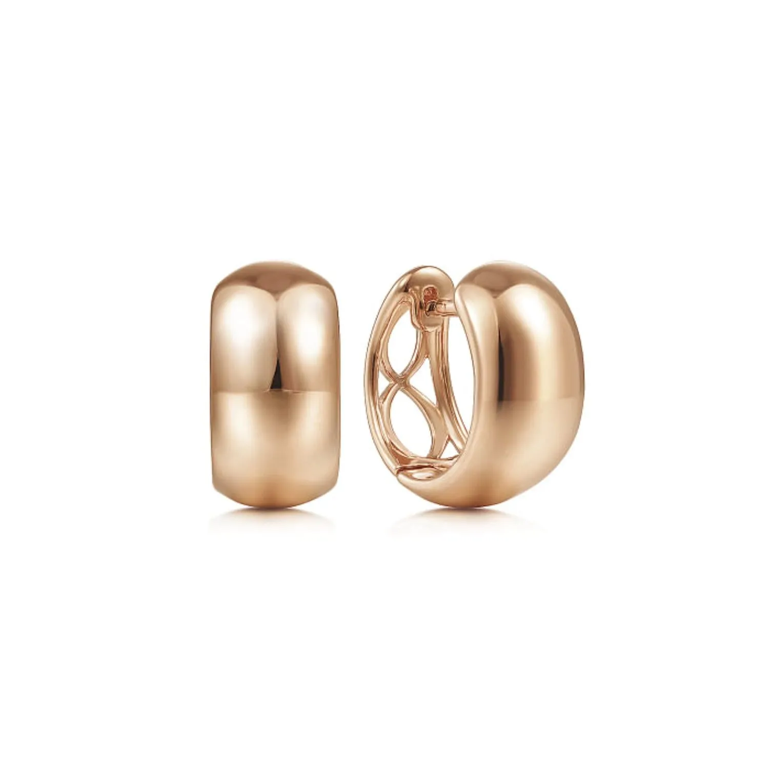 Gabriel & Co. Wide Smooth High Polished Huggie Earrings