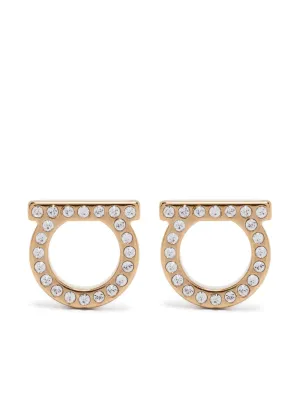 Gancini crystal (l) earrings