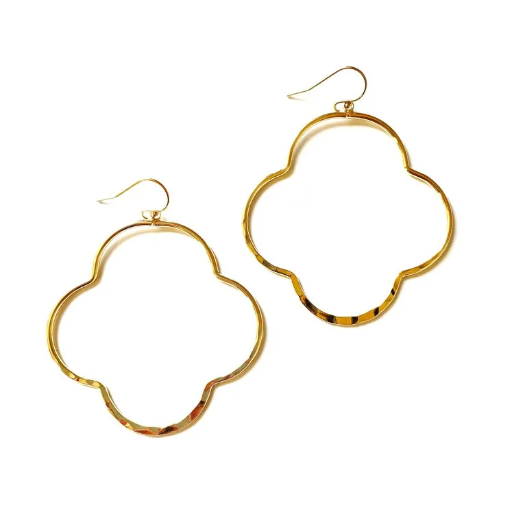 Gem Clover Earrings