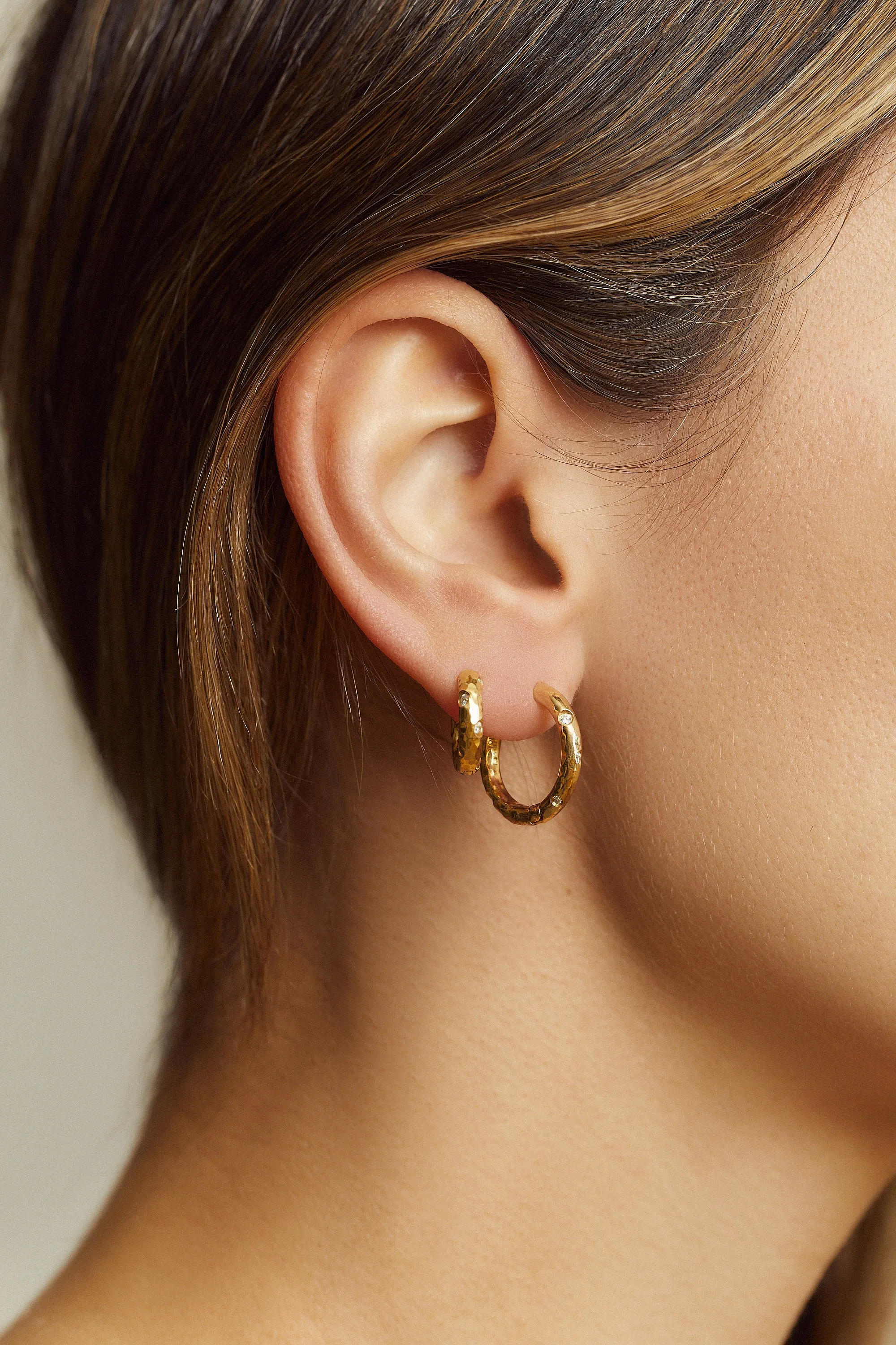 Gemmed Gabby Hoops, Ruby
