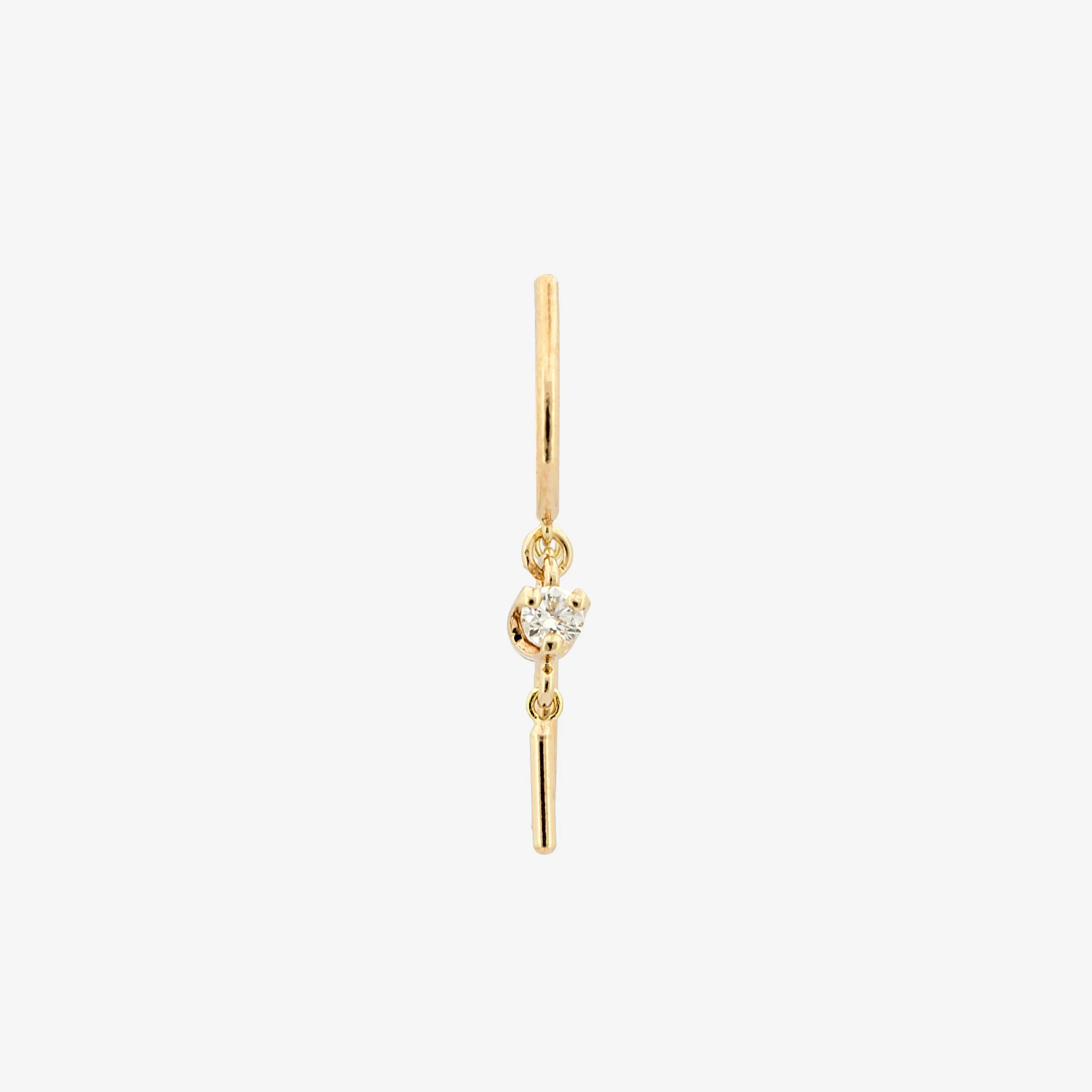 Gemstone Baby Chime Earring, 14kt Yellow Gold