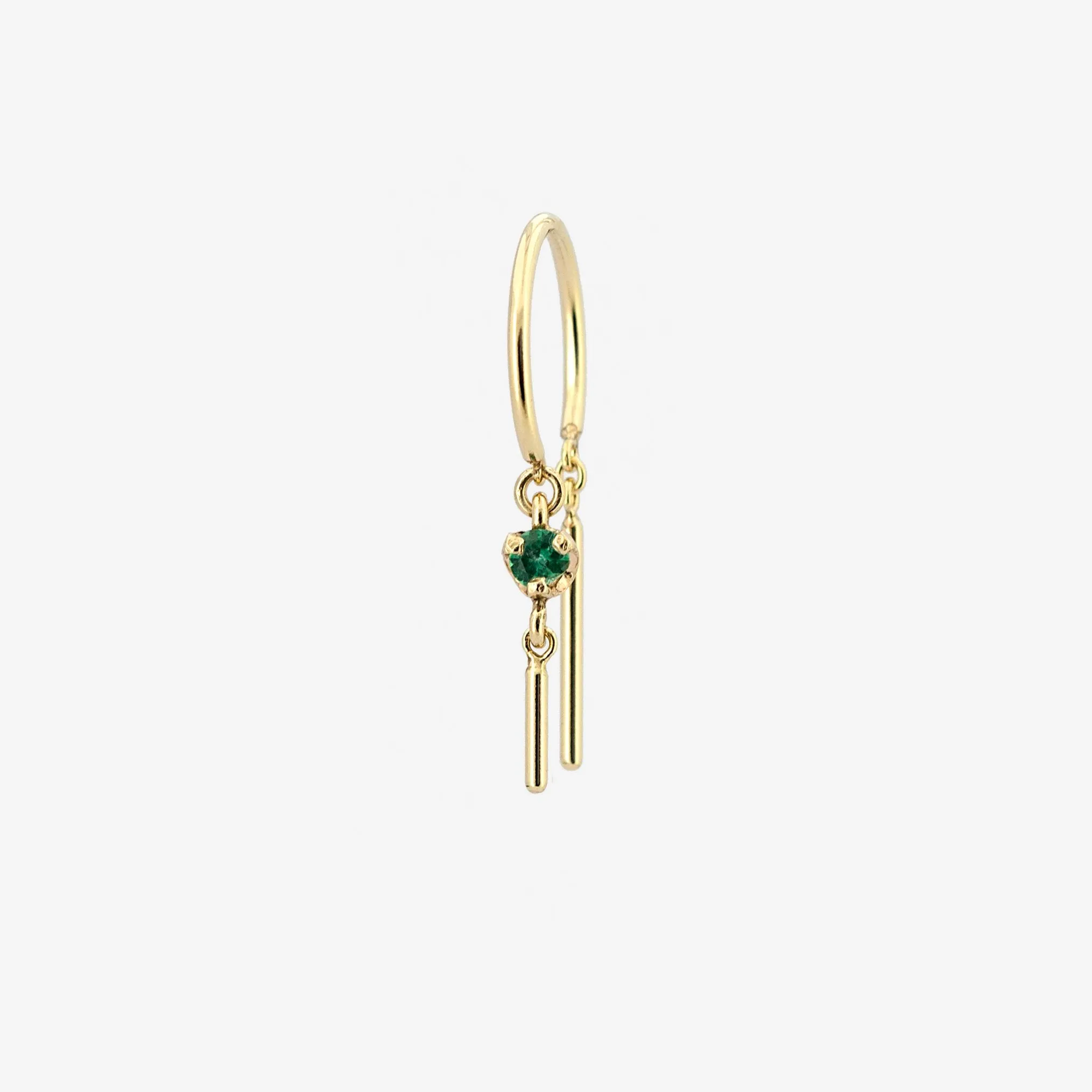 Gemstone Baby Chime Earring, 14kt Yellow Gold