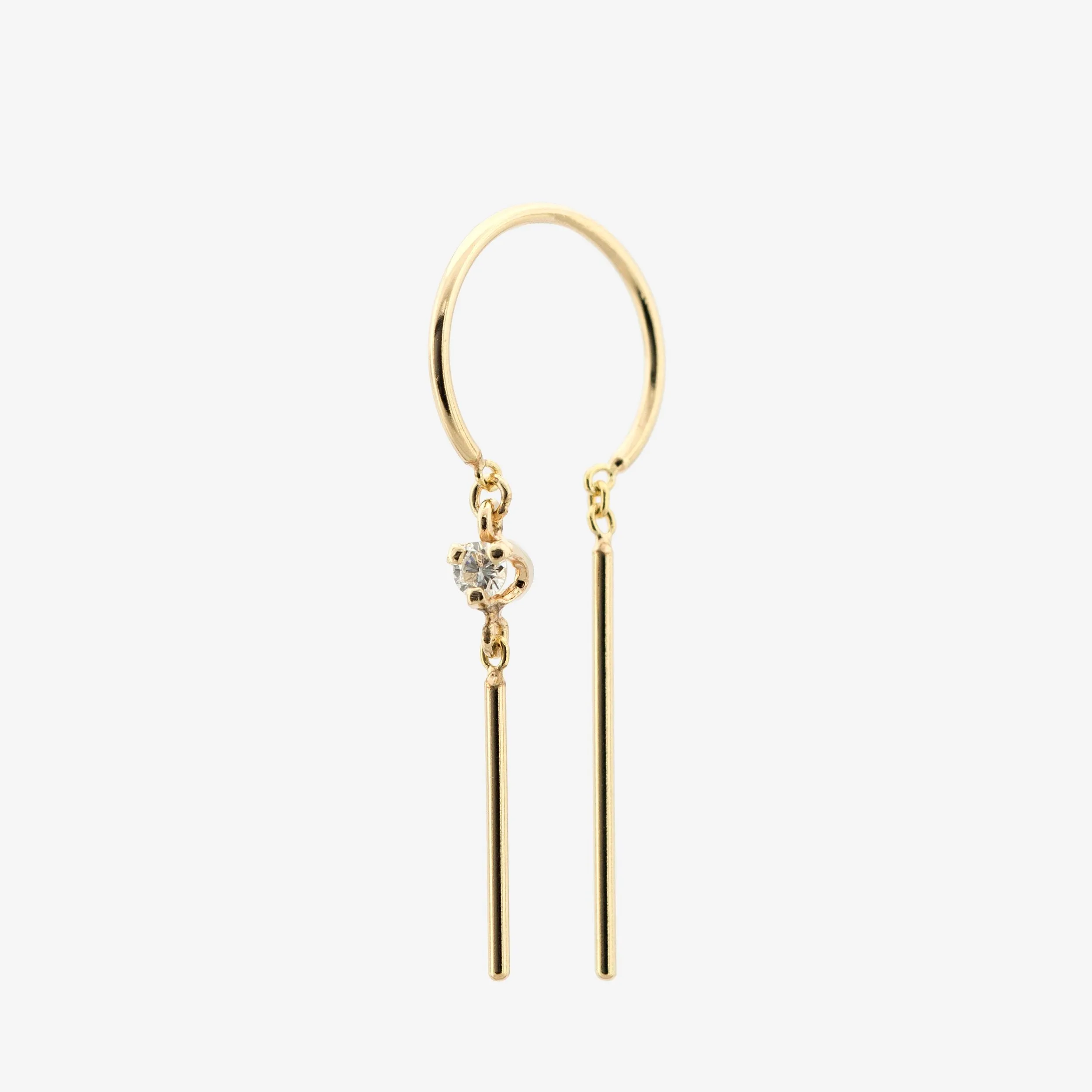 Gemstone Chime Earring, 14kt Yellow Gold