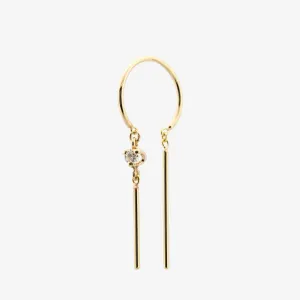 Gemstone Chime Earring, 14kt Yellow Gold