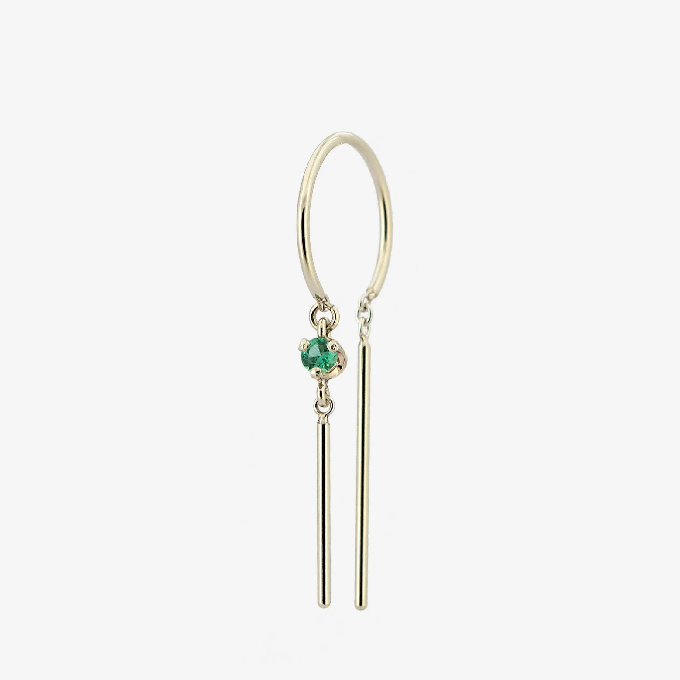 Gemstone Chime Earring, 14kt Yellow Gold