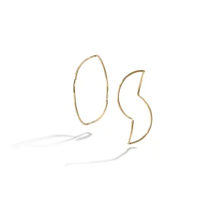 Geometric Gold Wire Earrings
