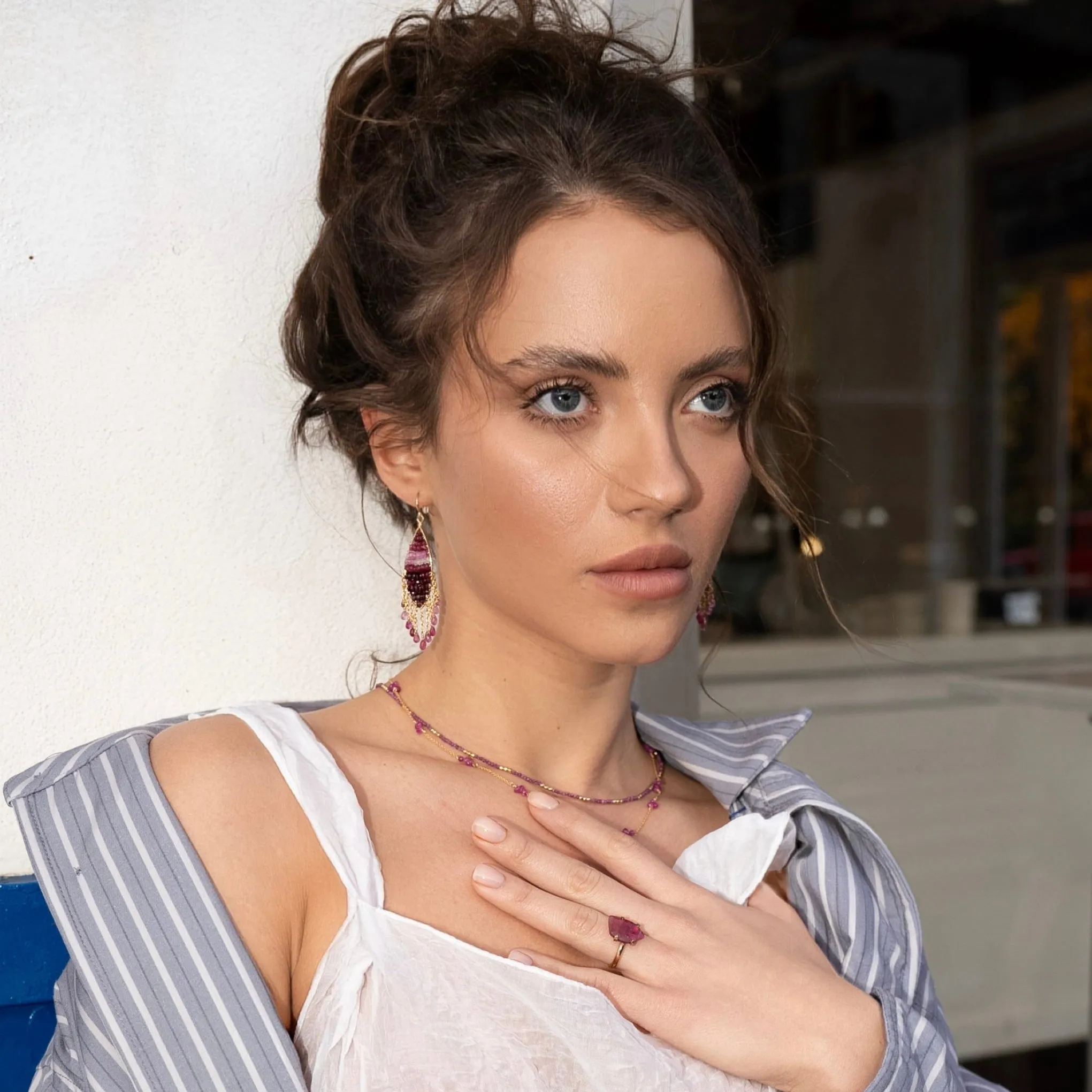 Glamour in Ruby Earrings