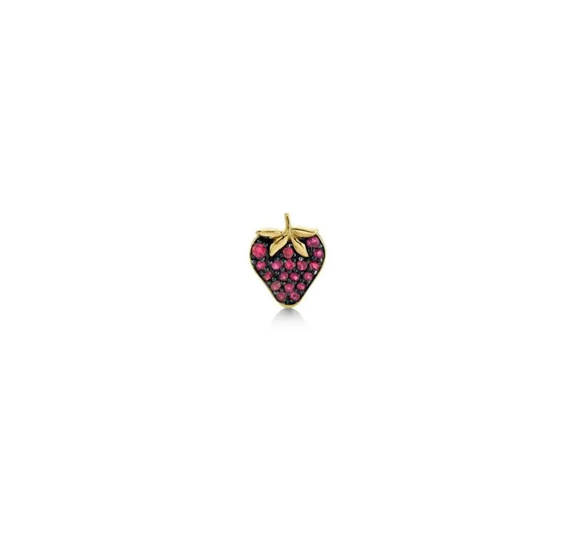 Gold & Ruby Strawberry Stud