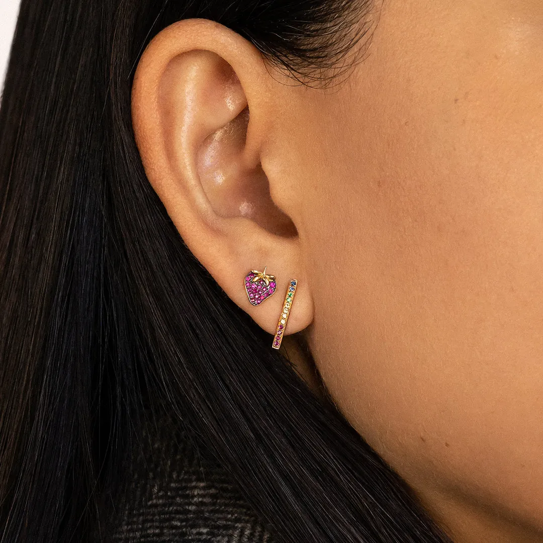 Gold & Ruby Strawberry Stud