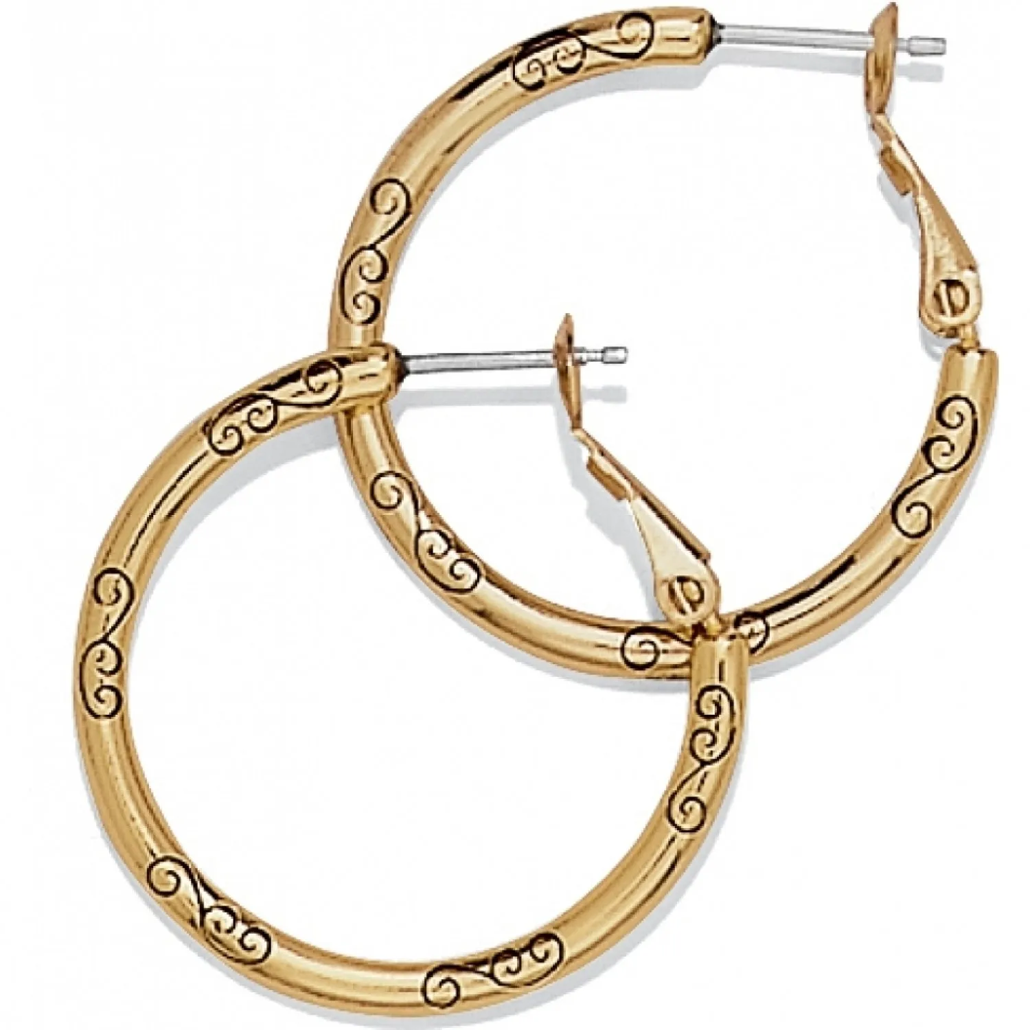 Gold Charm Hoop Earrings