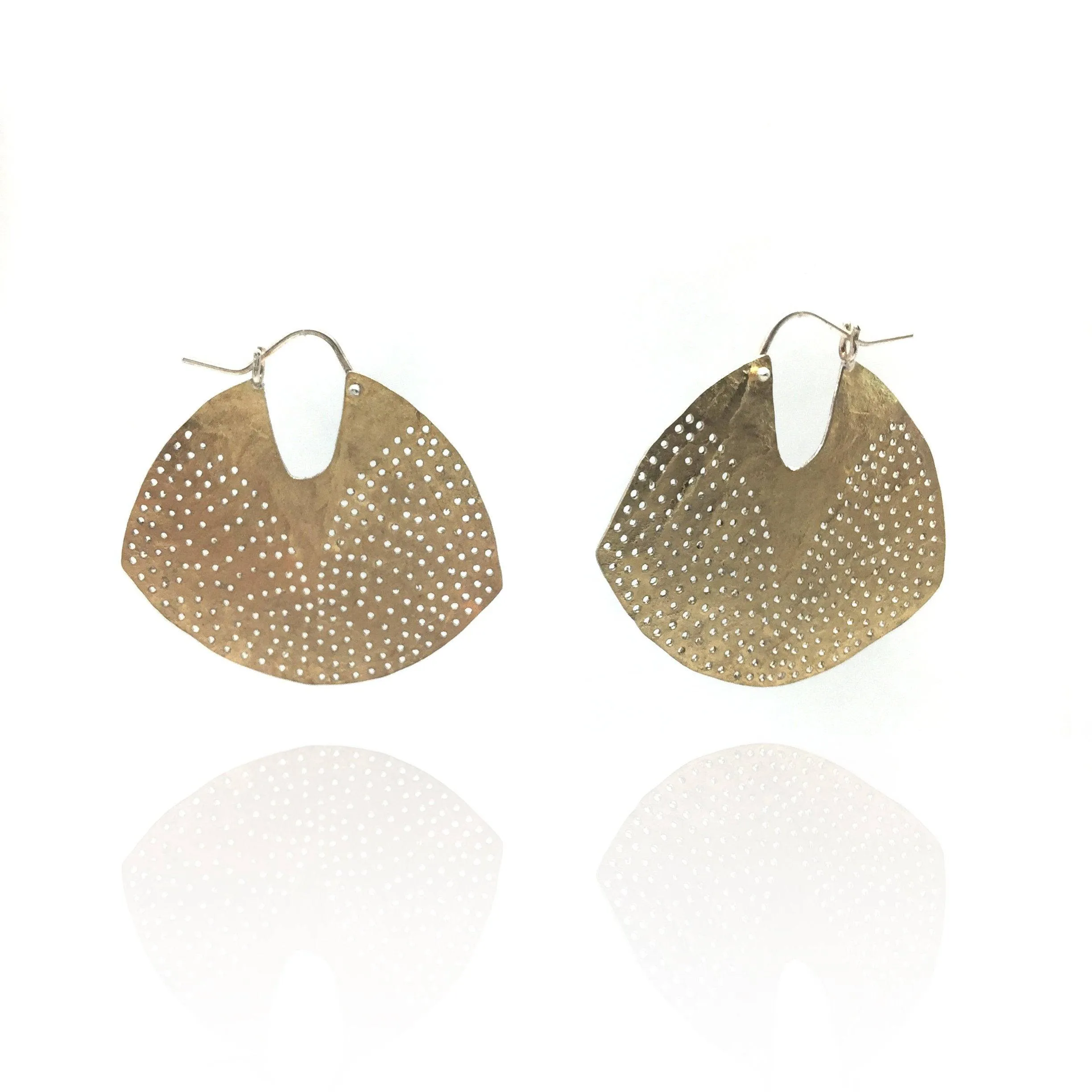 Gold Fan Earrings