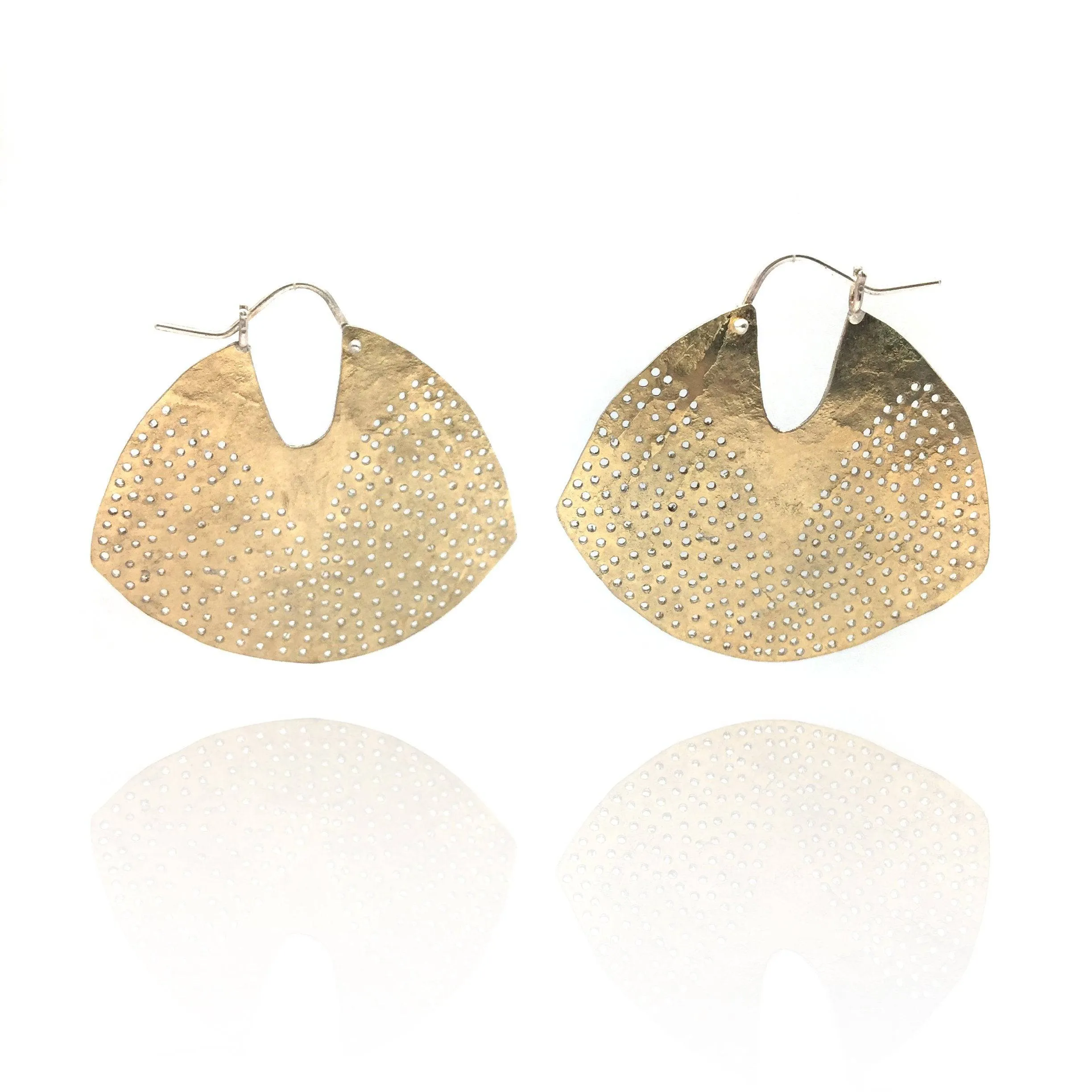 Gold Fan Earrings