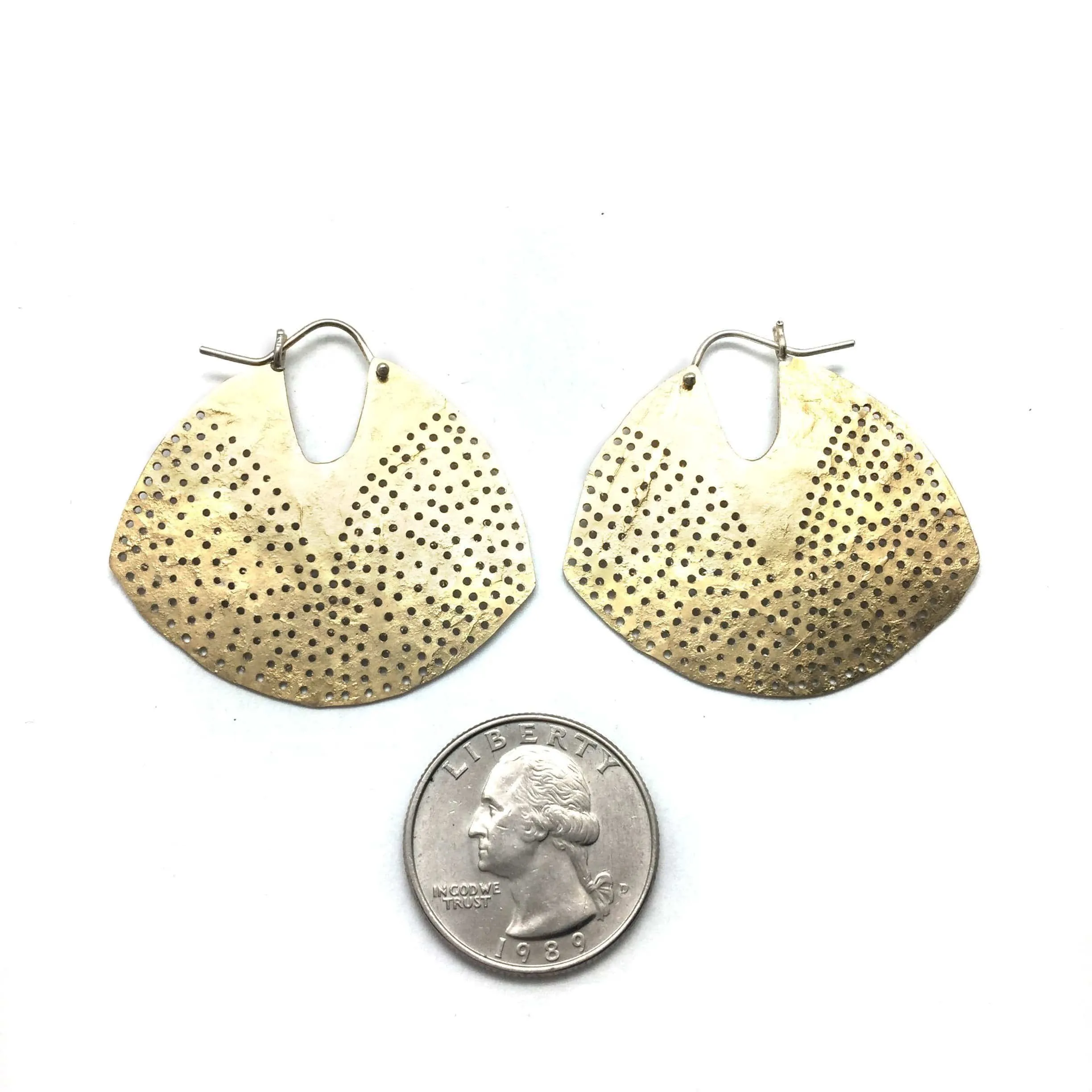 Gold Fan Earrings
