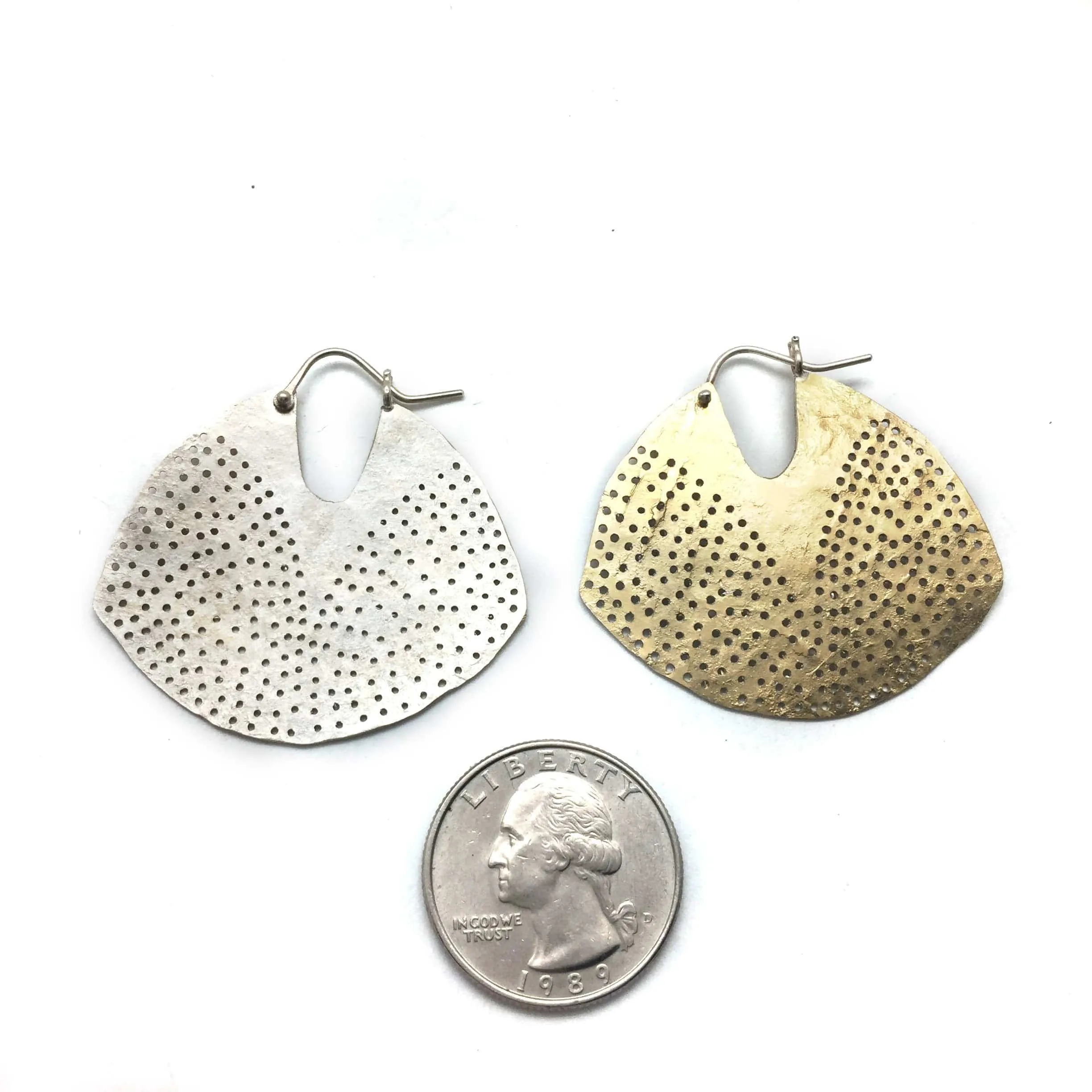 Gold Fan Earrings