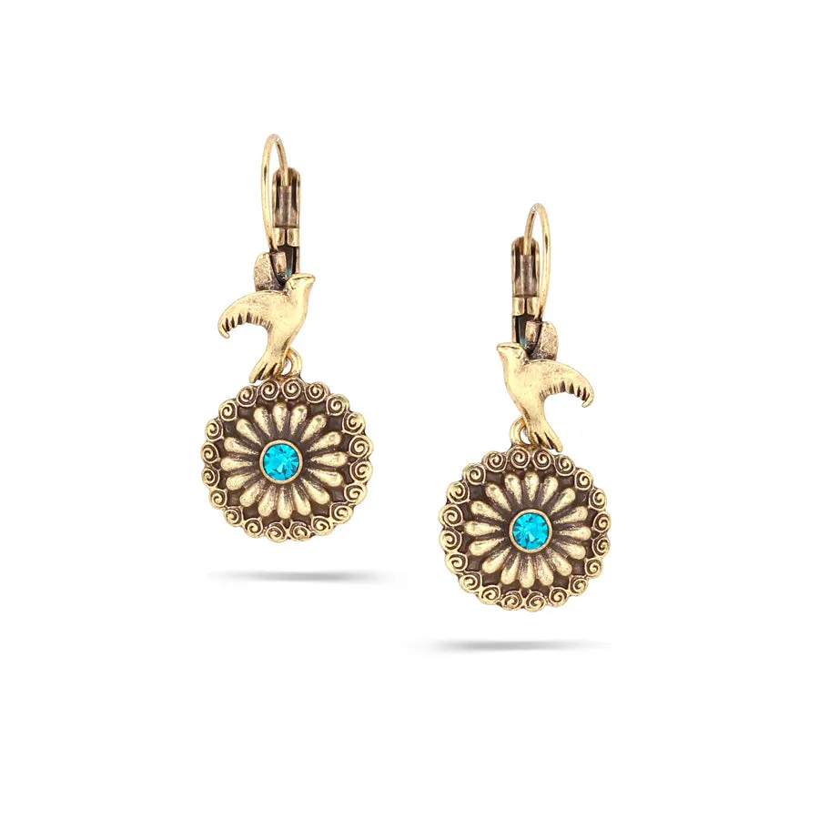 GOLD FILIGREE EARRINGS #215GN3401 (1D6/1B15)