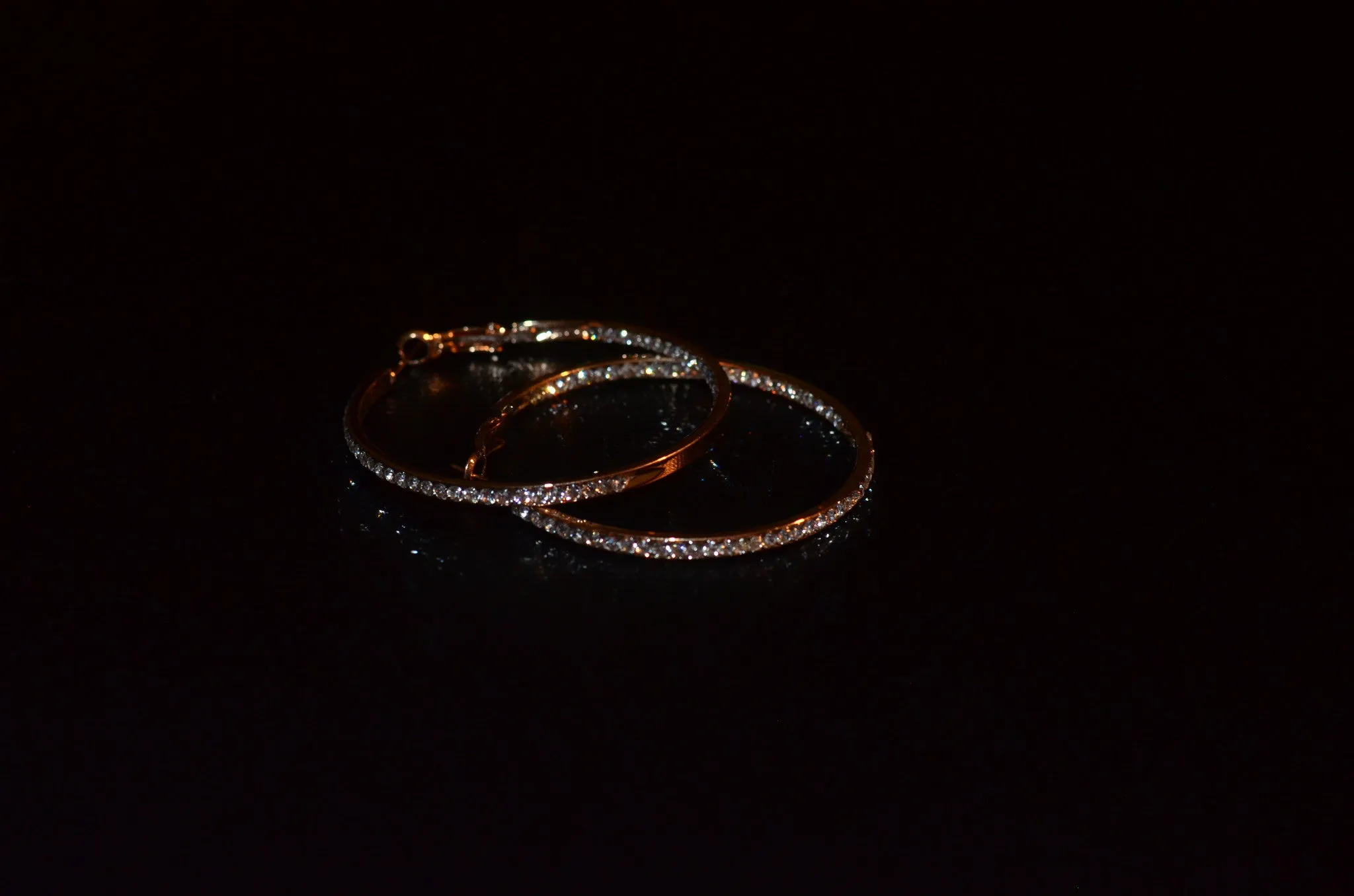 Gold hoop earring