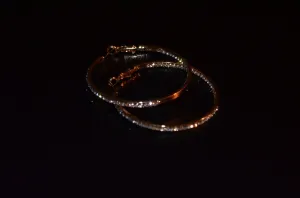 Gold hoop earring