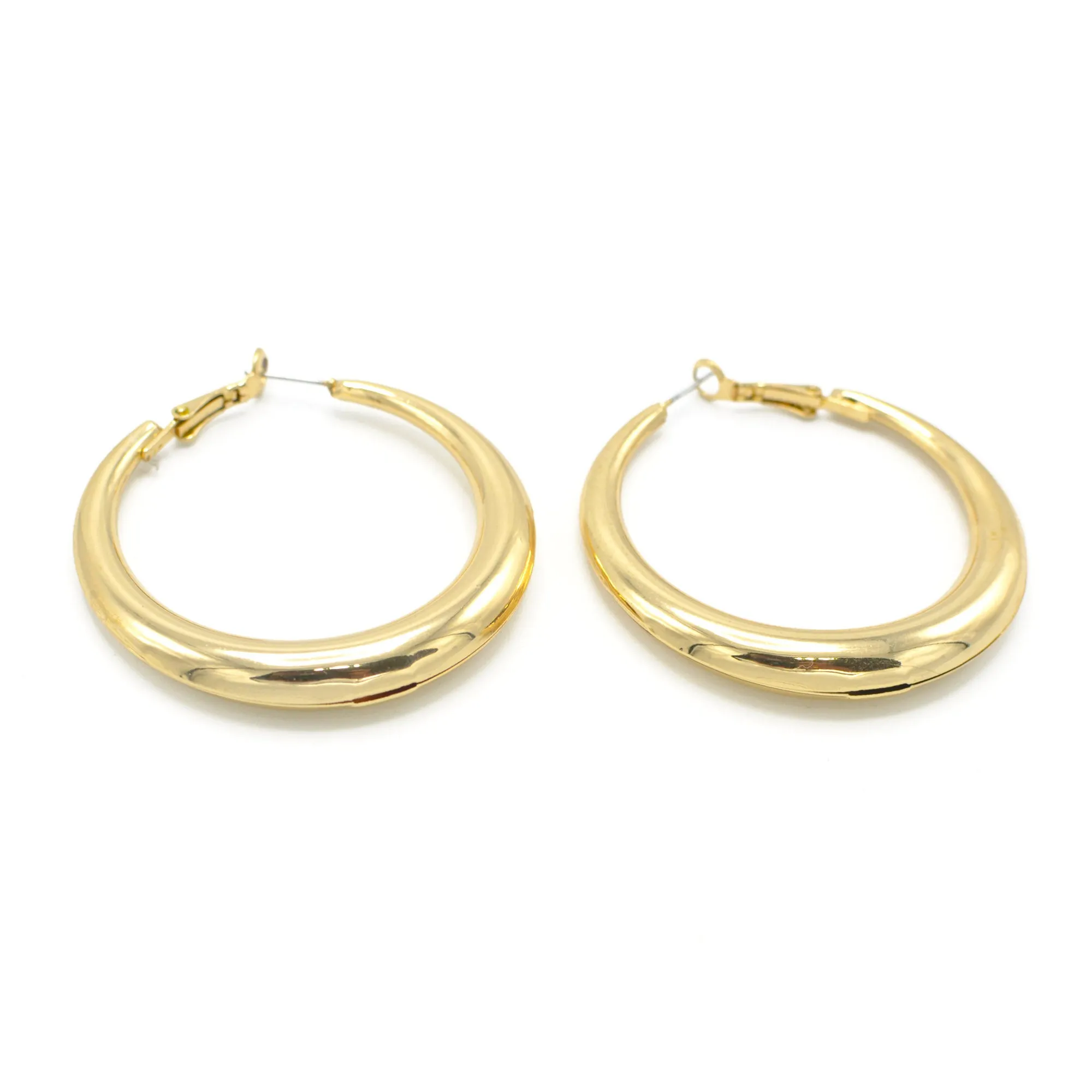 Gold Hoop Earrings #SQ358-1842GLD (AA16 & TOP GG9)