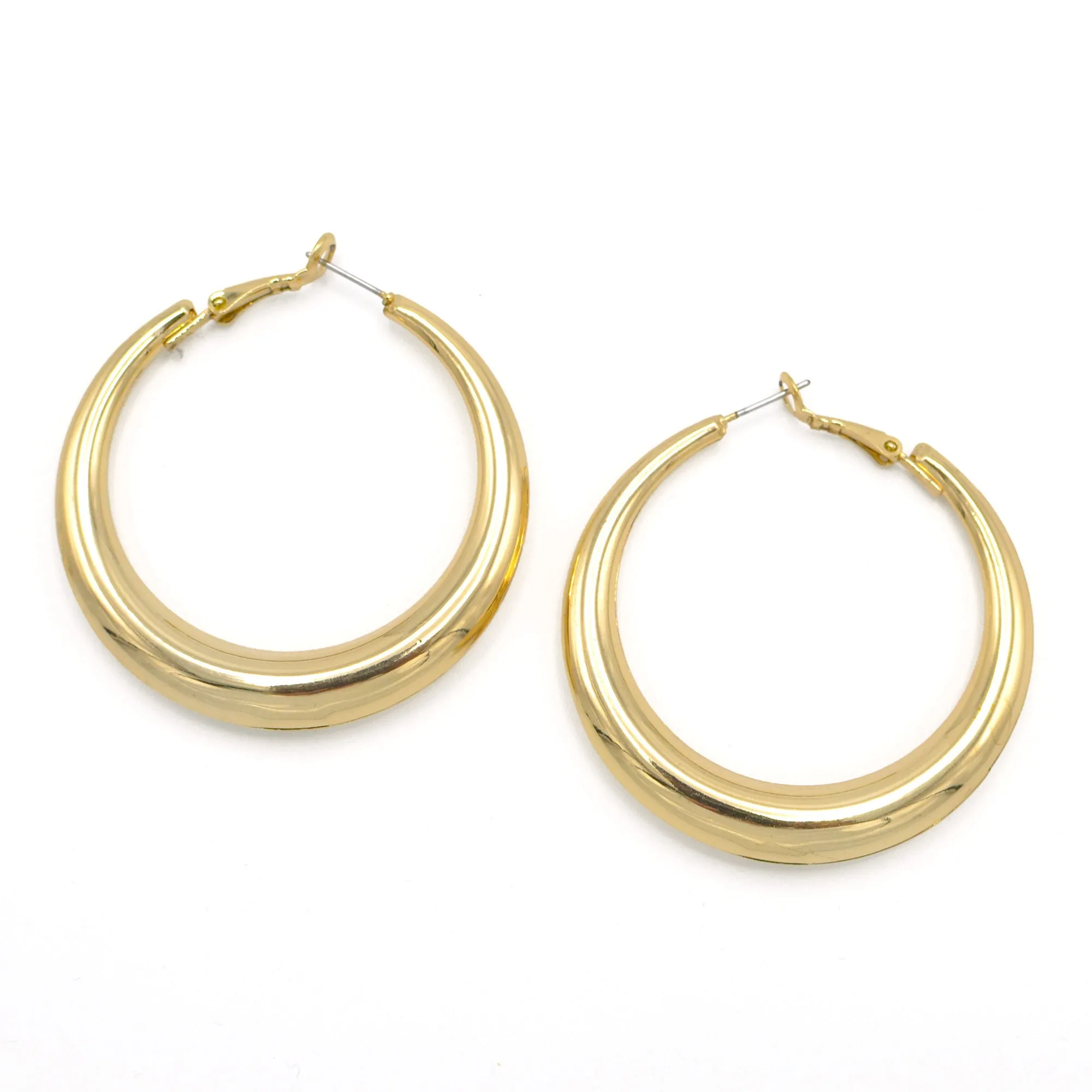 Gold Hoop Earrings #SQ358-1842GLD (AA16 & TOP GG9)
