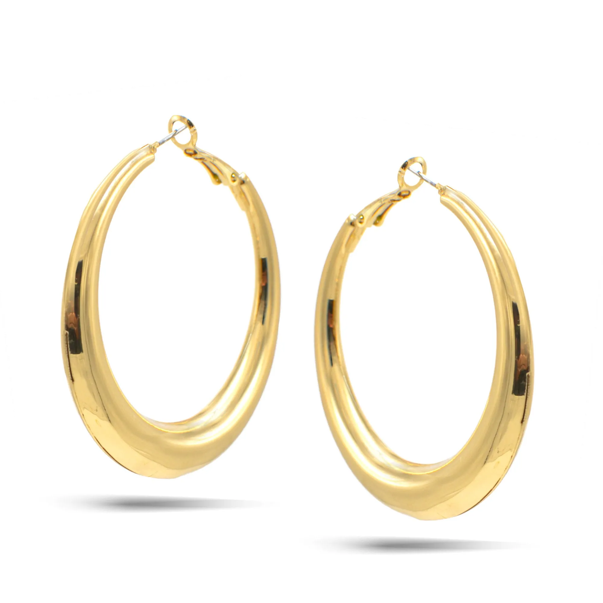 Gold Hoop Earrings #SQ358-1842GLD (AA16 & TOP GG9)