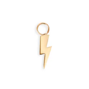 Gold Lightning Bolt Hoop Charm