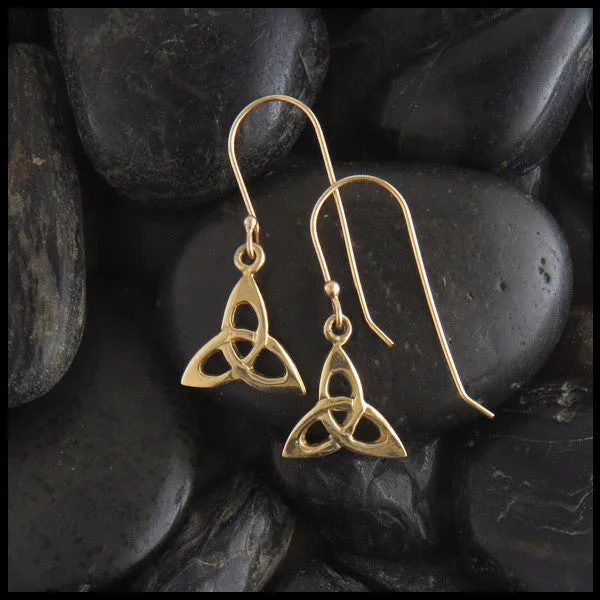 Gold Open Triquetra Earrings