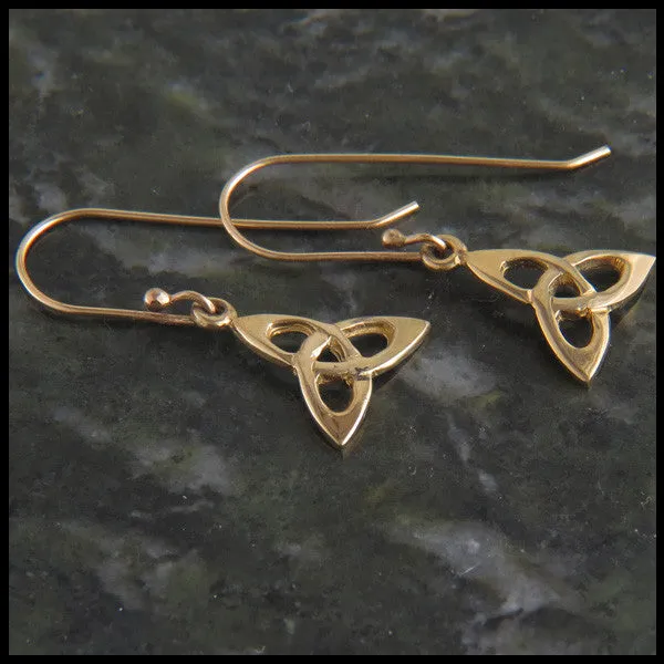 Gold Open Triquetra Earrings