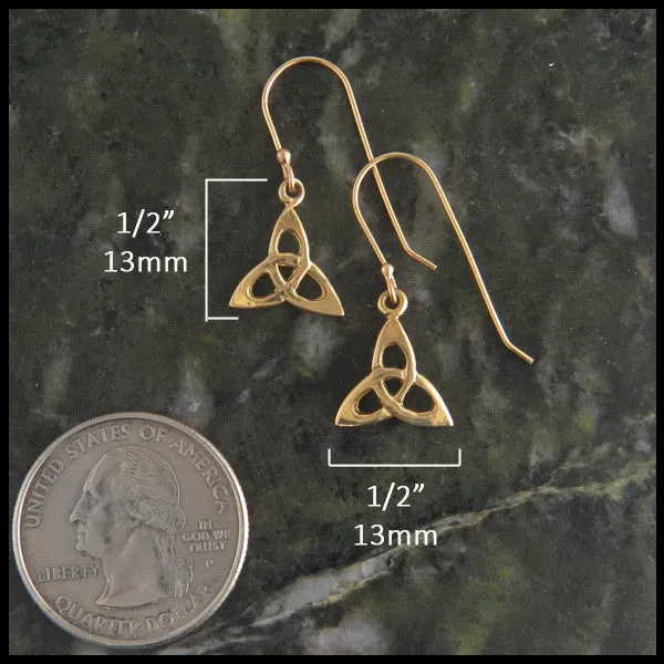 Gold Open Triquetra Earrings