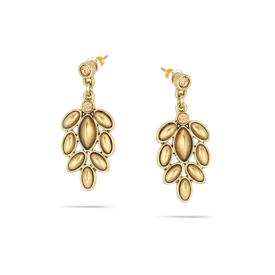 GOLD PEARL  EARRINGS #253GD3501 (1E1 /7B2/9B6)