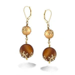 GOLD PEARL MOP  EARRINGS #2190R3401 (1A1)
