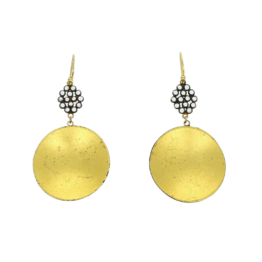 Golden Disc Earrings