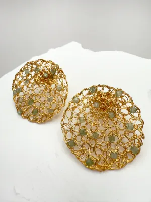 Golden Lace Earring - 18K Gold Plated with Color Details