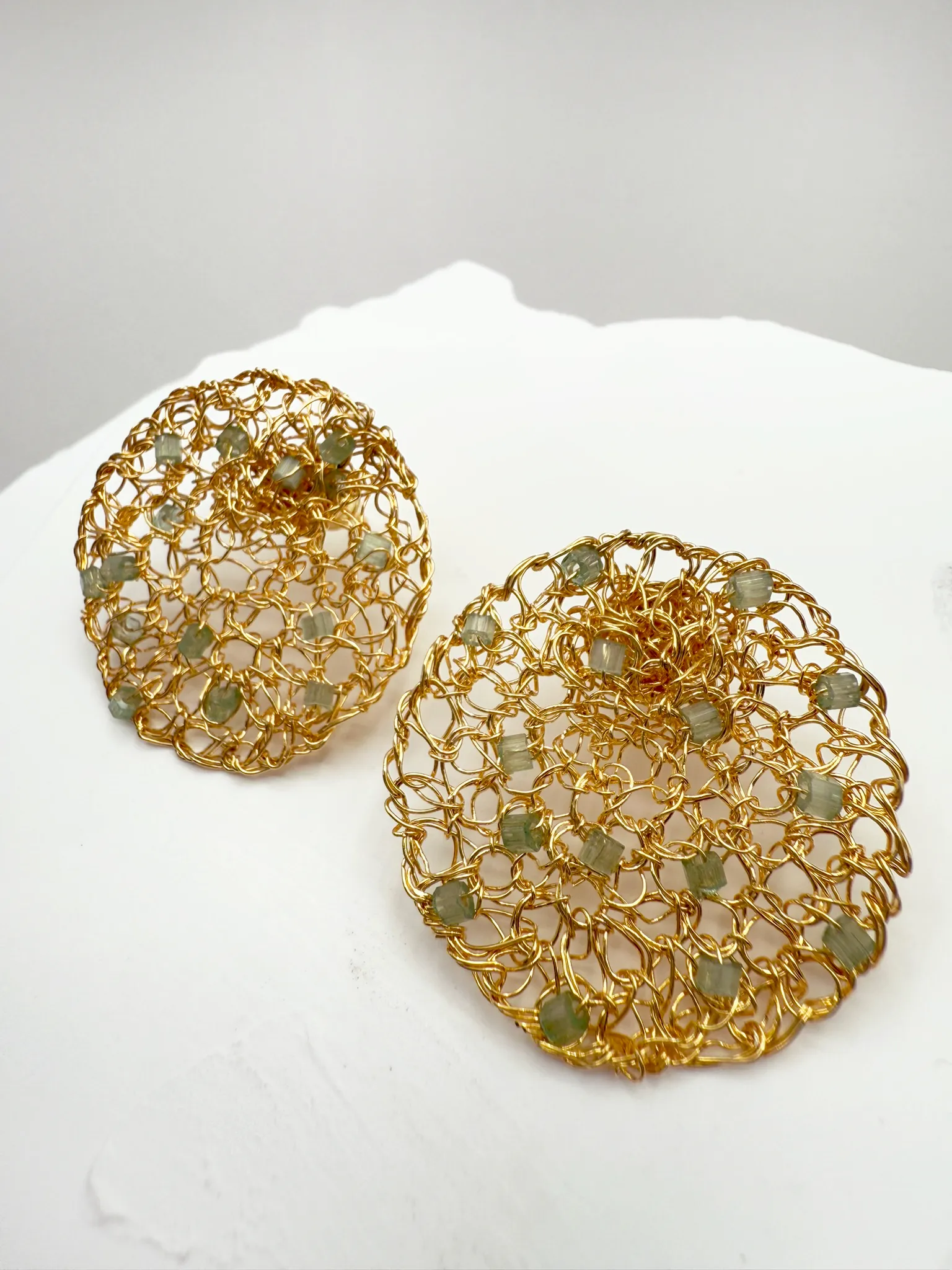 Golden Lace Earring - 18K Gold Plated with Color Details