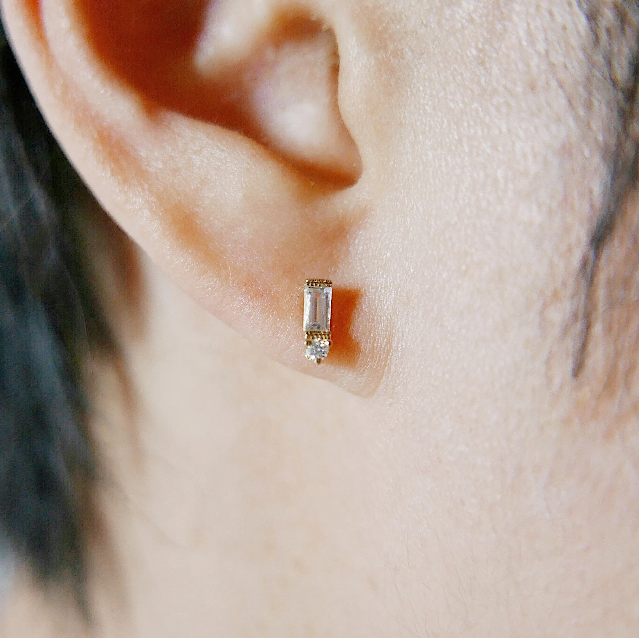Grand Baguette Sapphire Earring