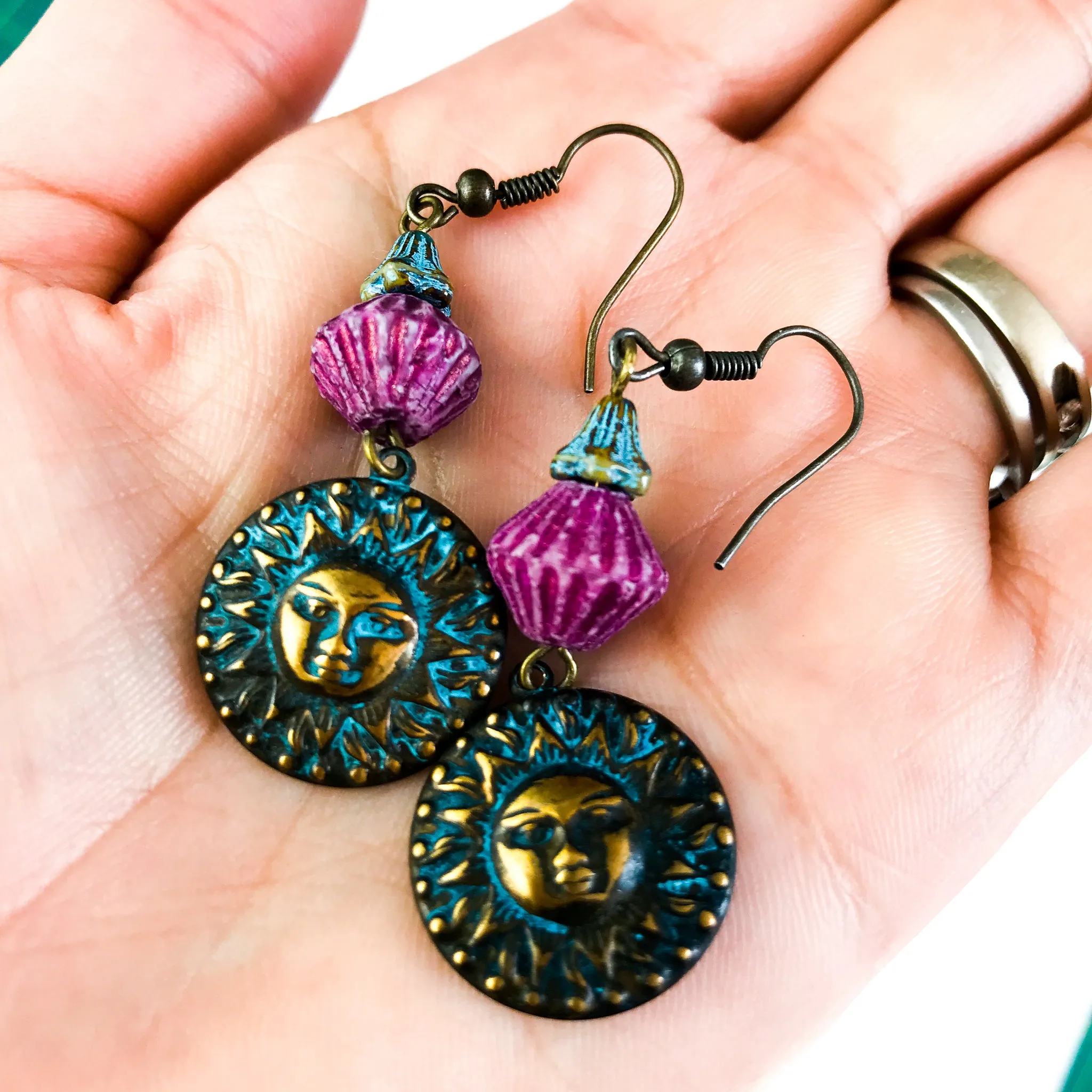 GRAPE JELLY SUNSHINE earrings