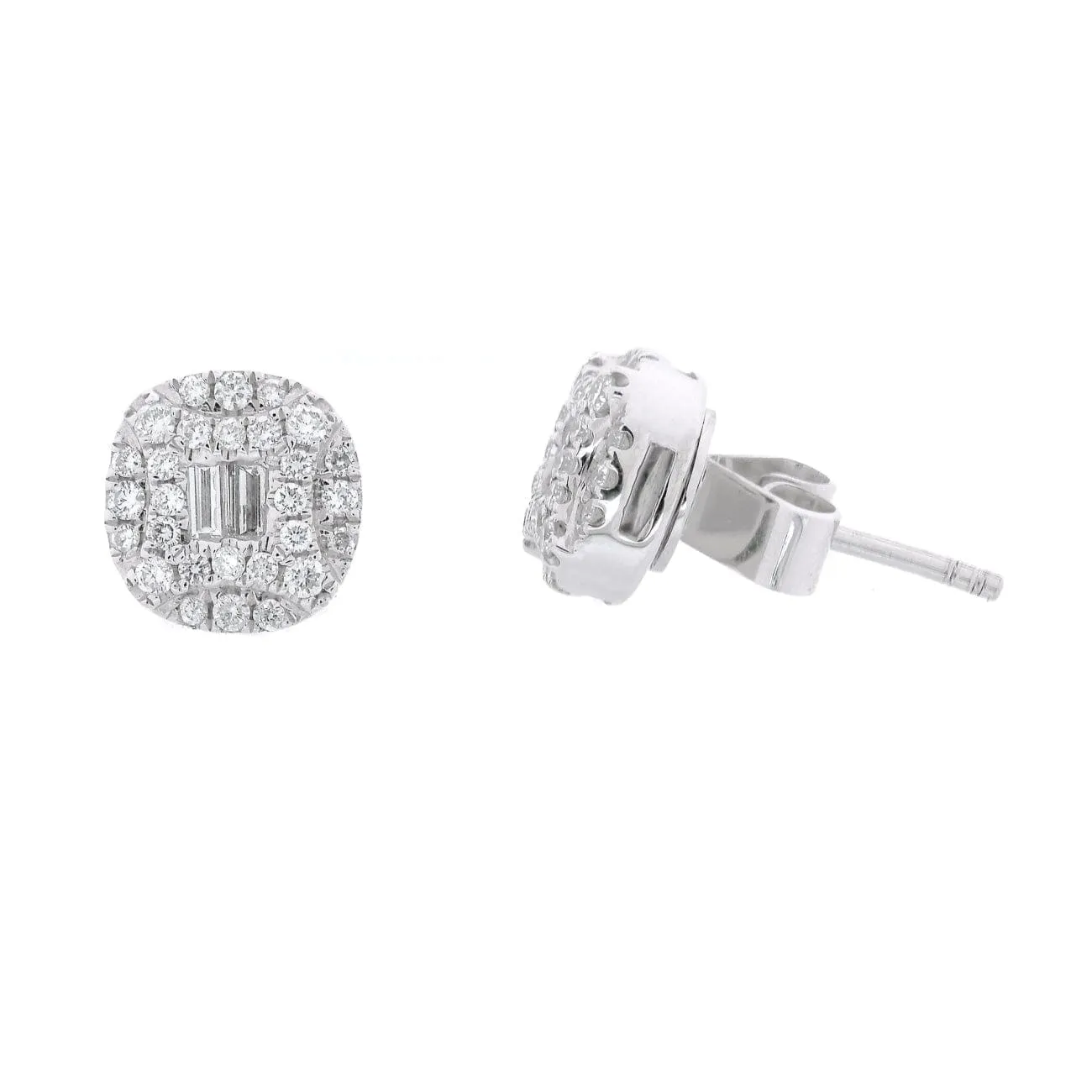 Gregg Ruth .53 Carat 18K White Gold Diamond Earrings